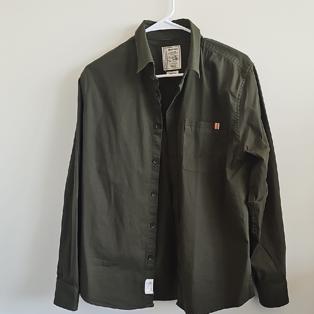 Alexander Julian Olive Men's Casual Button-Down Shirt